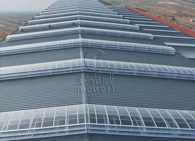 內蒙古圓拱型側開式排煙天窗